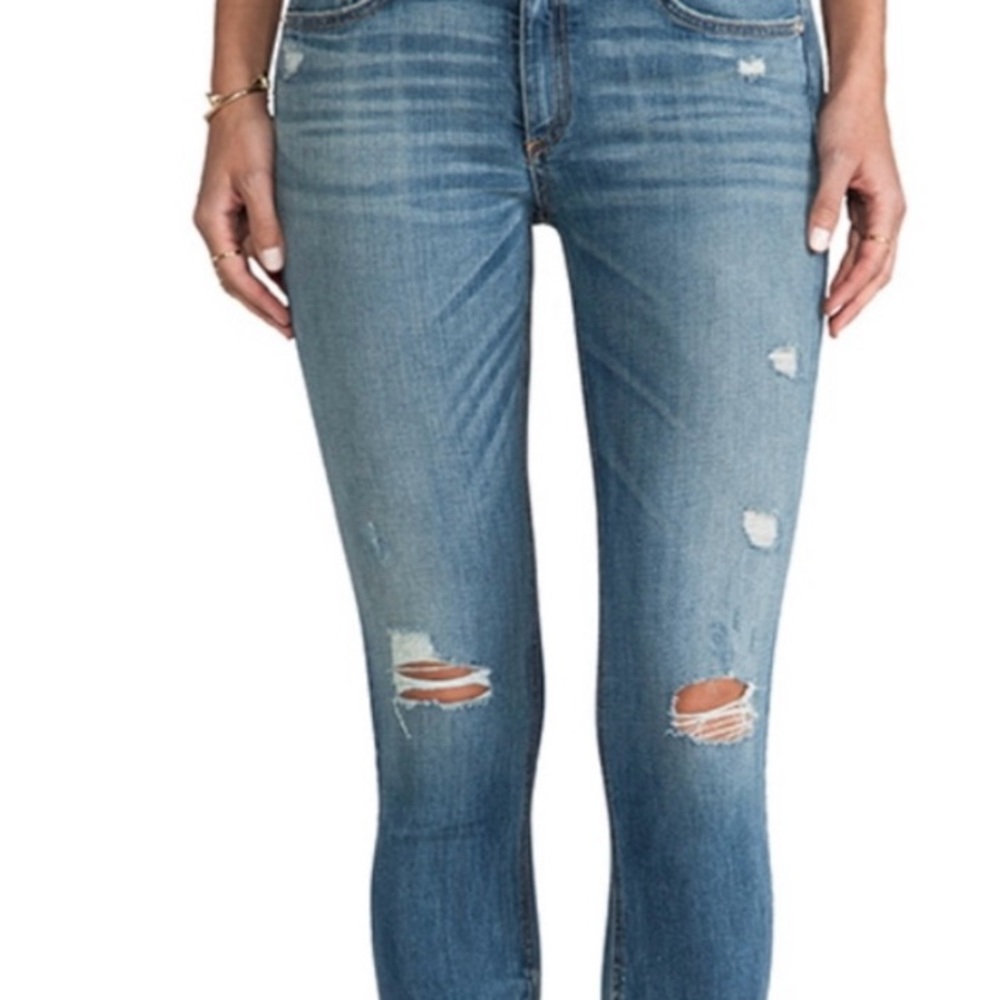 rag & bone Distressed Zipper Jeans Sz 25